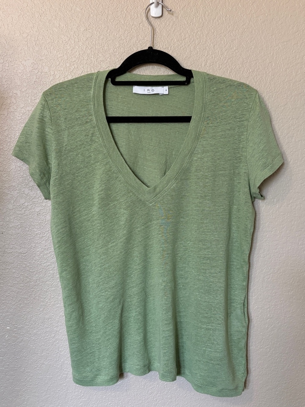 IRO Paris Linen Rodeo V-Neck Shirt Size Medium